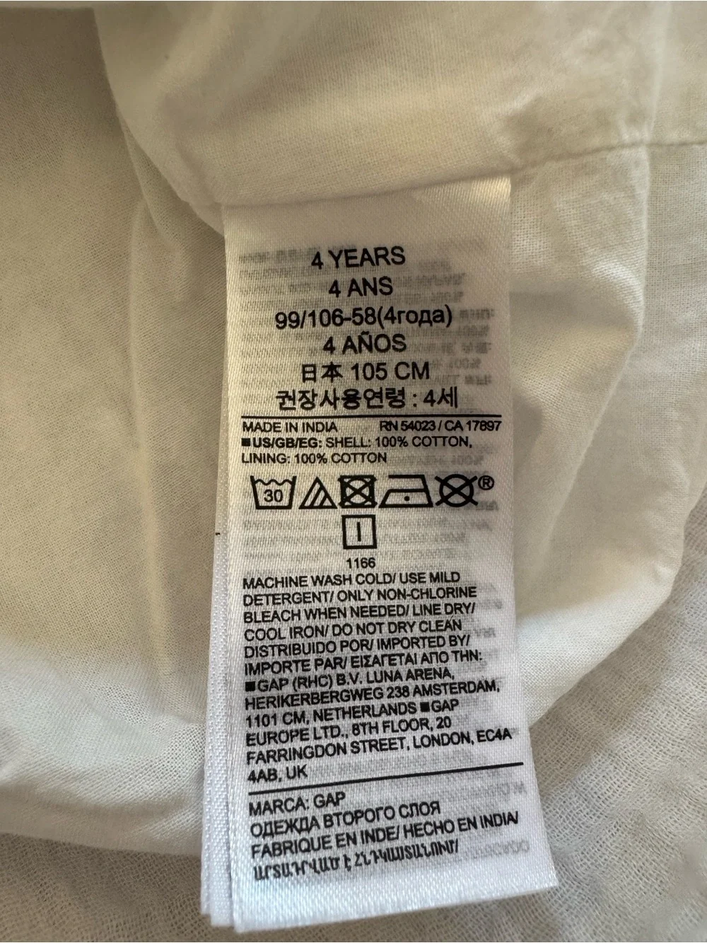 GAP Crinkle Gauze White Dress